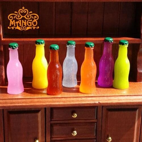 Dollhouse Miniature 1:12 Dining Room Drinks wine 7PCS Cocktail Soda water free shipping