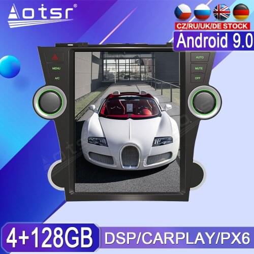 128G Android Radio Tape Recorder For Toyota Highlander 2007-2013 Car Multimedia Player Stereo Head Unit PX6 Tesla GPS Navi Audio