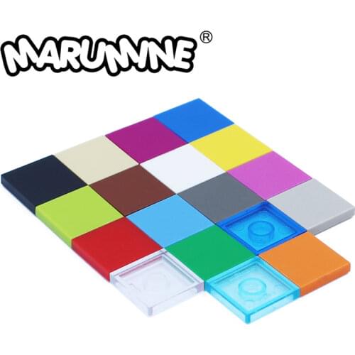 Marumine MOC Blocks 2x2 Tile 100PCS Building Bricks Piece Accessories Parts Compatible with 3068 Kid Classic Construction Toys
