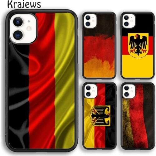 Krajews Germany Flag Banner Soft Phone Case Cover For iPhone 5s 6s 7 8 plus X XR XS 11 12 pro max Samsung Galaxy S8 S9 S10 Plus