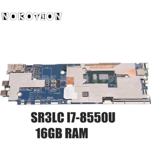 NOKOTION For Lenovo ThinkPad X1 Tablet Evo Motherboard 01AW882 DMX3A NM-B271 SR3LC I7-8550U CPU UHD 620 16GB RAM