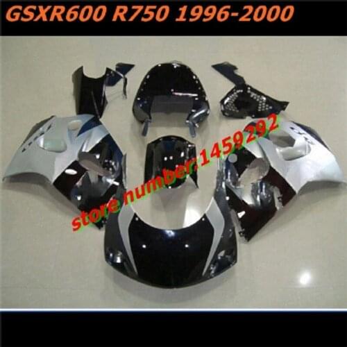 New For SUZUKI GSX600 750 GSXR 600 1996 1997 1998 1999 2000 GSXR600 750 96 97 98 99 00 black gray Fairing