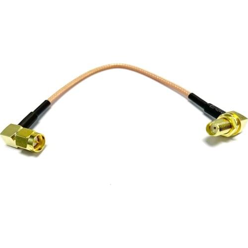 New SMA Male Plug Right Angle Switch SMA Female with nut RA 90-degree RG316 Cable Adapter 15CM/30CM/50CM for WIFI Antenna