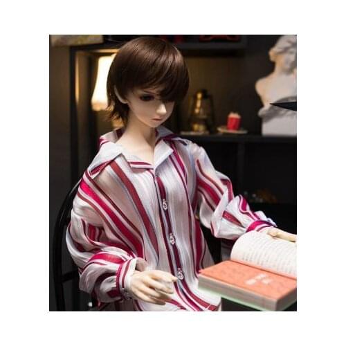 BJD Doll Clothing is suitable for 1/3 1/4 1/6 Uncle Size Fashion Chiffon Long Sleeve Striped Shirt Doll accessories