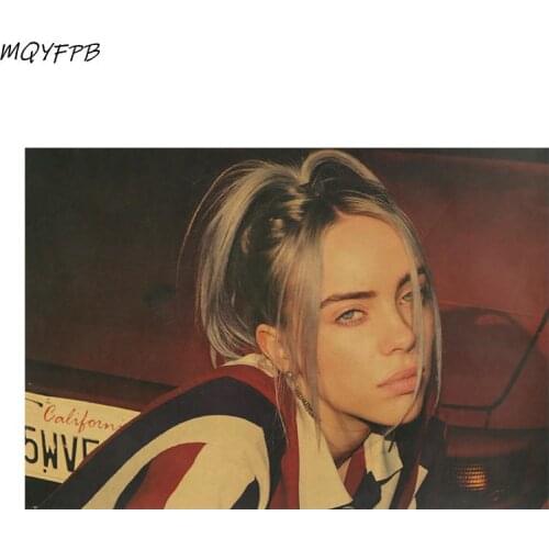 Star Singer Model Poster Kraft Paper Home Decoration Painting Wall Sticker 50.5x35cm