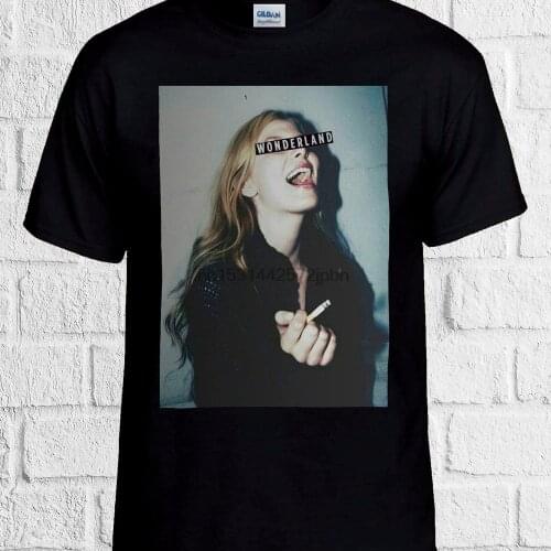 Sexy Smoke Weed Wonderland Girl Cool T Shirt Men Women Unisex Top No Pain No Gain 1627