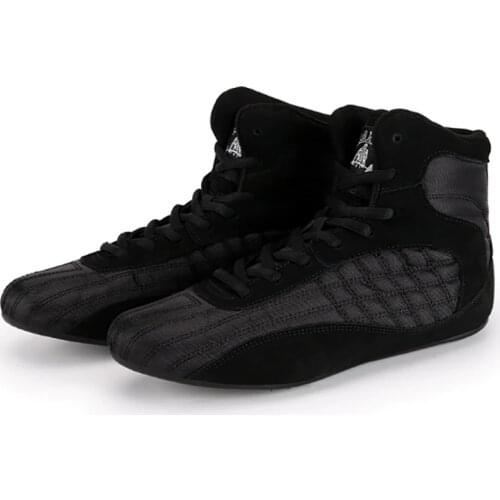 TaoBo Professional Boxing Wrestling Shoes Rubber Outsole Boys Training Shoes Cow Muscle Outsole Sport Boots Sneakers