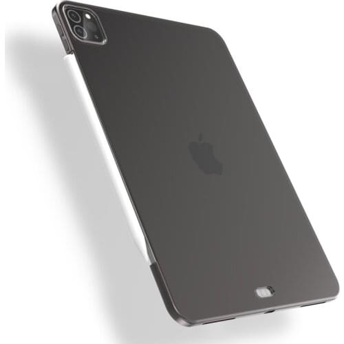 Transparent Cut Edge Back Cover for 2020 iPad Pro 12.9 inch A2229 A2069 A2232 A2233 Half Side For Pen Attached Charging