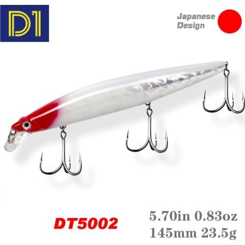 D1 Minnow Wobbler Fishing Lures 2020 145mm 23.5g Three in a Bag Suspending High Quality Artificial Hard Bait for Sea Bass DT5002