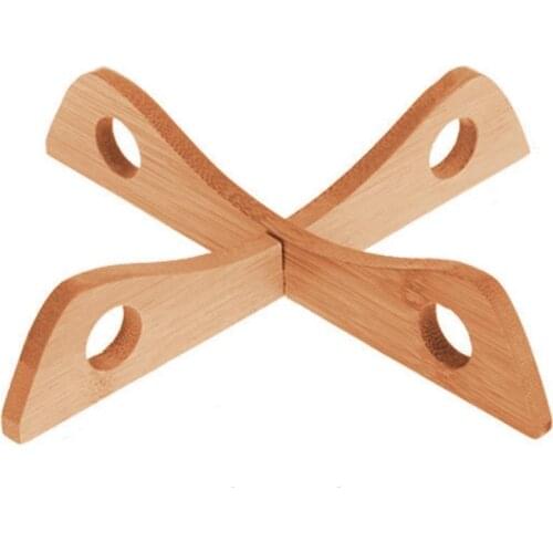 Detachable Multifunction Wooden Heat Insulation Rack Mat Pot Holder for Kitchen Tableware Supplies Accessories Products