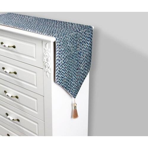 Modern Luxury Table Runner High-grade Polyester Jacquard Table Flag European Dining Table Shoe Cabinet Table Cover Party Decor