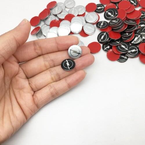 Car styling 5pcs 14mm Car Key Stickers logo Emblems symbol for Opel Astra H G J Insignia Mokka Zafira Corsa Vectra C D