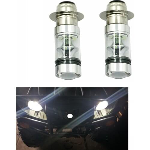 100W Super White LED Headlights Bulbs Low High Beam For Yamaha RAPTOR 350 700 RHINO GRIZZLY 125 350 400 450 660 YFZ350 YFZ450