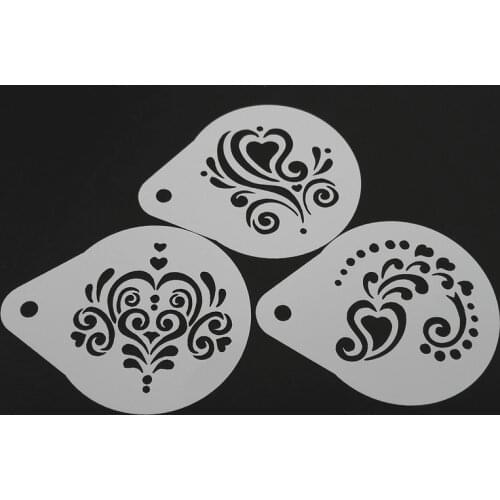2.8 Inch Flower Cappuccino Coffee Stencil Latte Art Plastic Template Mold Coffee Decoration Barista Tools
