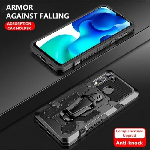 Military Phone Cases Sports Metal Back Clip Bracket Magnetic Suction Cover for Motorola G8 Powar G6 Play G9 Plus E7 One Fusion