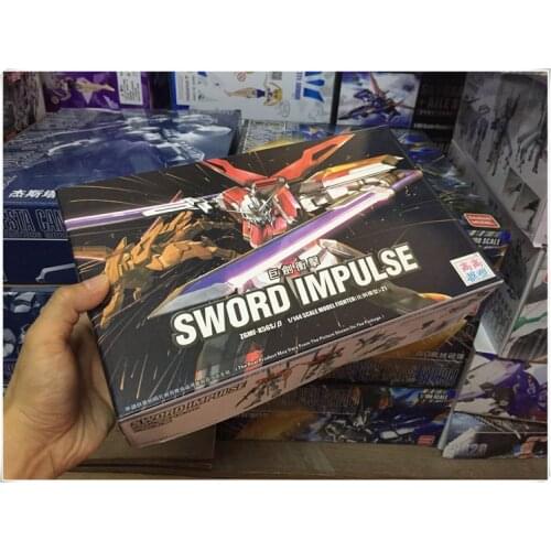 Japanese Anime Gaogao Gundam 13cm HG1/144 Sword Impulse ZGMF-X56S hot kids toy action figures assembled In Boxed