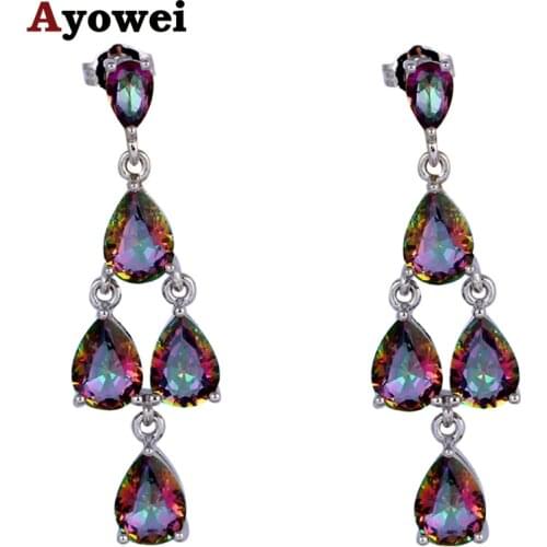 Mysterious Crystal Earrings for Women Silver Stamped High Quality Fashion Jewelry Dangle Earrings for Anniversary JE1007A