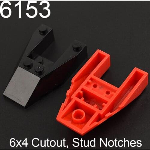 10PCS 6153 Wedge Sloped 6x4 Cutout Building block accessories parts MOC DIY Education Build Toys Brick