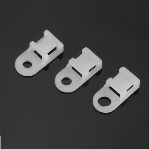 100pcs/pack HC-0 Black/White Network Wire Nylon Plastic Self-locking Cable Zip Tie Base Holder Saddle Fixing Seat Nylon Clip