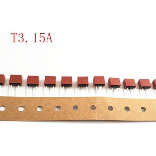 50pcs/lot T3.15A 392 Square Plastic Fuses 3.15A 250V Slow Blow Square Fuse LCD TV Power Board Commonly Used