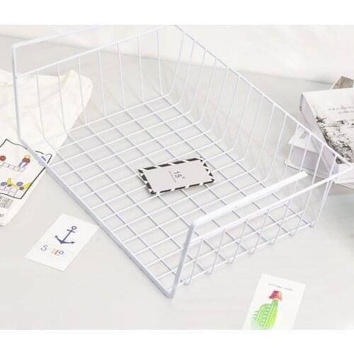Home Kitchen Partition Wrought Iron Storage Room Wardrobe Wall Hanging Storage Basket Hanging Open Drawer Grid Storage