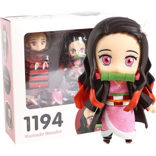 10cm Anime Demon Slayer Kimetsu No Yaiba Kamado Nezuko 1194 PVC Action Figure Collectible Model FigurinesToys For Boys Gifts