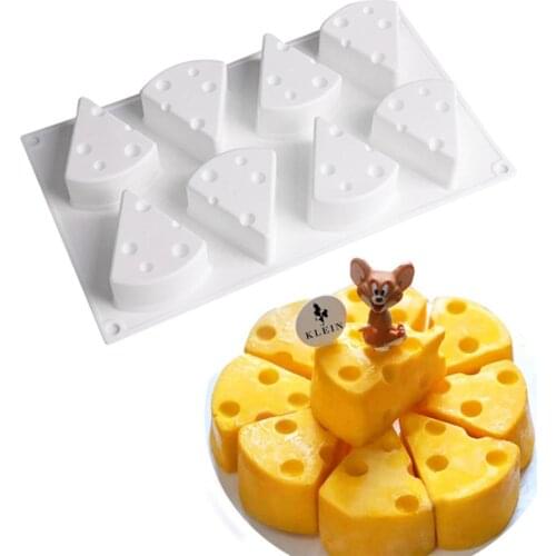 8 Cavity Cheese Mold Silicone Cake Mold Non-Stick Mousse Chocolate Cookies Pastry Molds CakDecorating Mould Tools