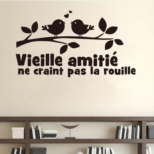 French Amiti bird vinyl wall sticker removable art wallpaper kids living room home decoration house decoration poster DD0251