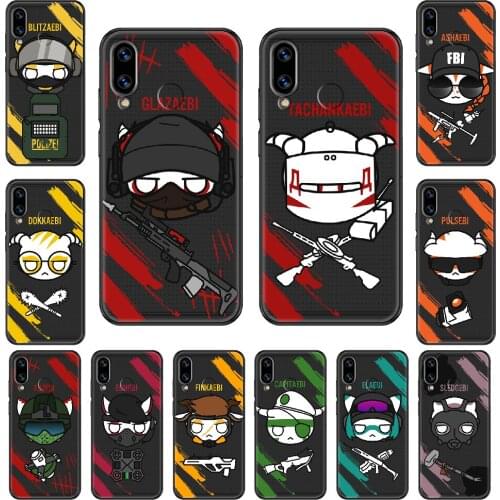 Game rainbow six siege Phone case For Huawei Honor Mate 5 7 8 9 10 20 i A X Lite Pro black luxury funda art hoesjes fashion