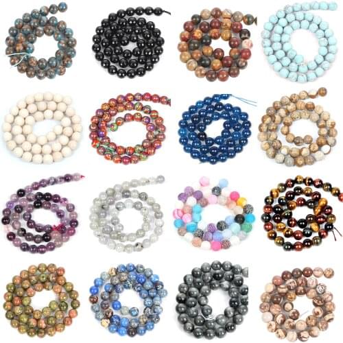 45 Styles 4/6/8/10/12mm Round Tiger Eye Agates Natural Stone Beads For Jewelry Making DIY Loose Beads Bracelet Necklace Handmade