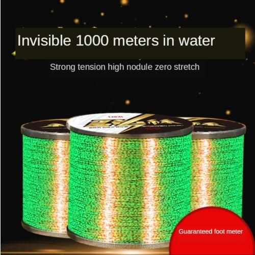 1000m Invisible Fishing line Speckle Carp Fishing 3D Camouflage Sinking Thread Fishing Algae Fluorocarbon Coated Fishing Line