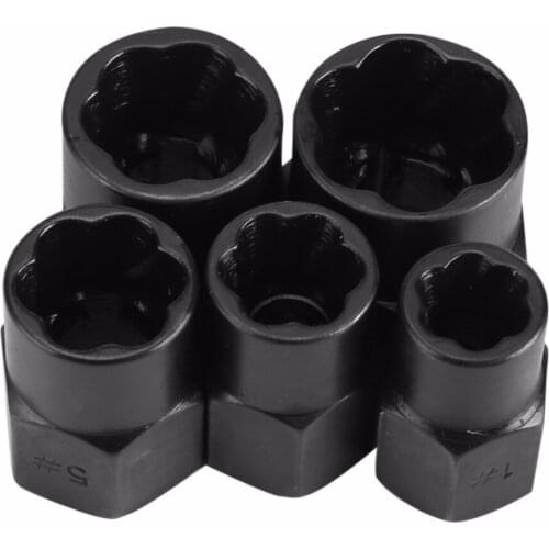 10pcs/Set Damaged Bolts Nuts Screws Remover Extractor Removal Tools Set Threading Tool Kit Black Nuts with 2 Styles