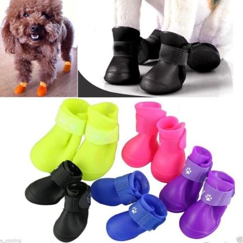 2020 Newest Hot Fashion Cute Pet Water Proof Rain Shoes Boots Socks Anti-slip Rubber Boot for Small Big Dog Shoes