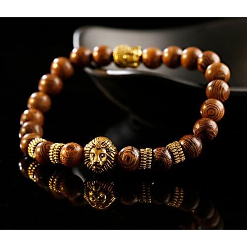 OIQUEI Wood Bracelets For Men