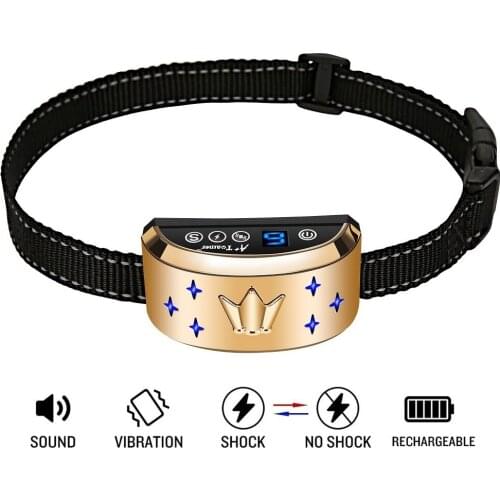 Pet Dog Anti Bark Collar Adjustable Sensitivity Automatic Vibration Electric Shock Sound Anti Dog Bark Collar