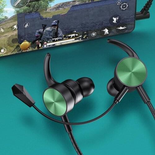 XG121 Wired Earbud Sensitive Stereo Sound Effect Dynamic 3.5mm 120cmGaming Dual MIC In-ear Earphone for Livestreming