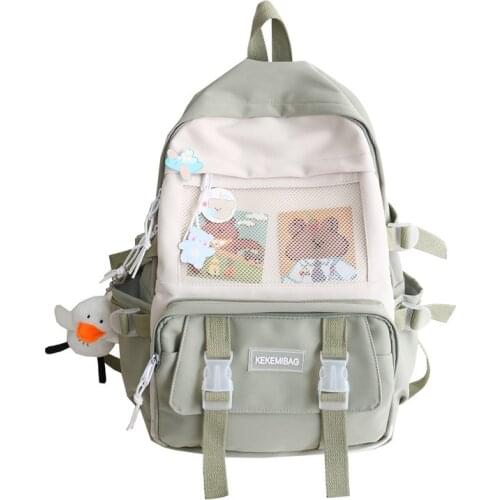 Lovely Multifunction Nylon School Bags for Teenage Girls School Laptop Backpacks Women Travel Shoulder Bags College Book Bags