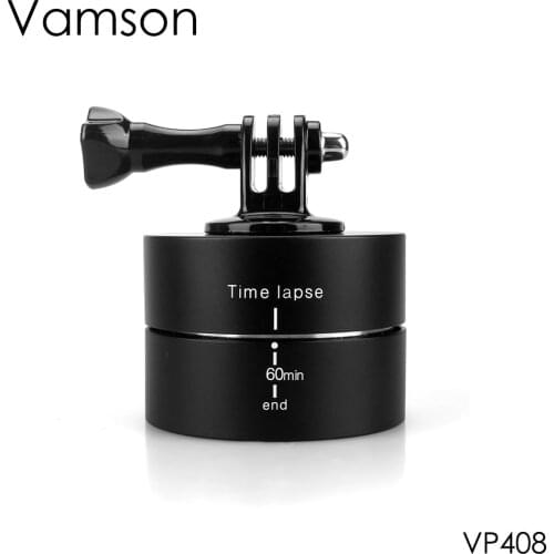 Vamson for GoPro Accessories 60min Panning Rotating Time Lapse Stabilizer 360 Degrees For Gopro Hero 5 4 3+ for Xiaomi VP408