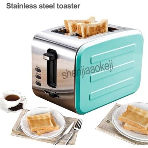 NEW HOME Stainless steel toaster Two pieces of bread household toaster breakfast bread machine six gear baking 220v 800w 1pc