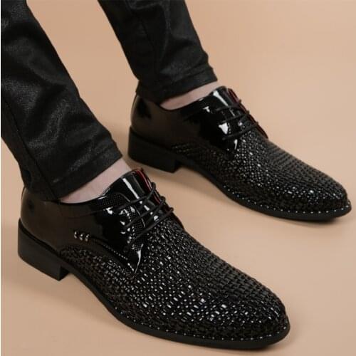 Summer Men Leather Shoes Business Casual Men Shoes Fashion Pointed Toe Formal Dress Shoes Breathable Sandals Zapatos De Hombre