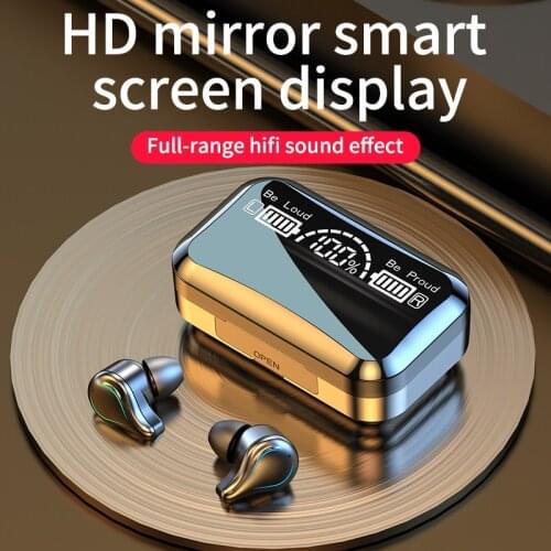 TWS Bluetooth 5.1 Earphones Stereo Sports Waterproof Bluetooth Wireless Headphones 2000mAh Charging Box Earbuds With Mic Heads