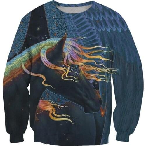 CLOOCL Horse Series Sweatshirts Animals Men Clothing 3D Print Design Casual Tops Unisex Sweatshirts Women Pullovers