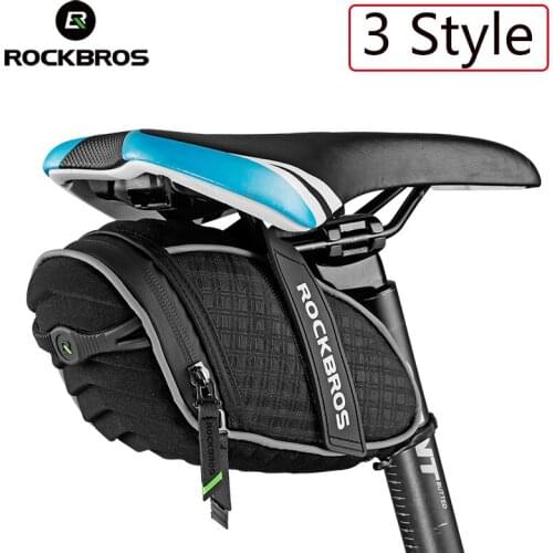 ROCKBROS Rainproof MTB Bicycle Saddle Bags Reflective Mountain Road Bike Tail Bags 4 Colors Outdoor Seat Cycling Accessories