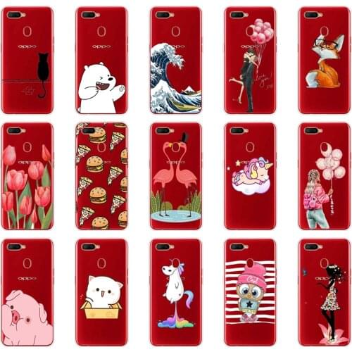 Protective Case For Oppo A5S Cover Soft Silicone Case For A5S Case Flower TPU Phone Cover Bags bumper