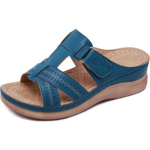 Women Sandals Summer Wiggen Shoes Open Teen Slip On Comfy Slippers Effects Color Sponge Beach Sandals For Women 2021