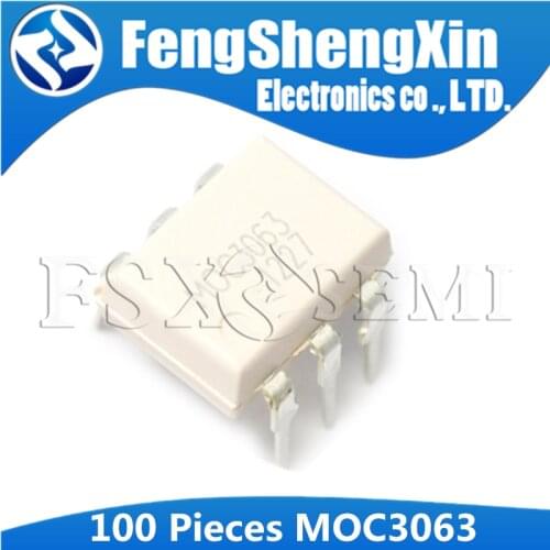 100pcs/lot MOC3063 MOC3063M DIP-6 Driver Output Optocoupler IC