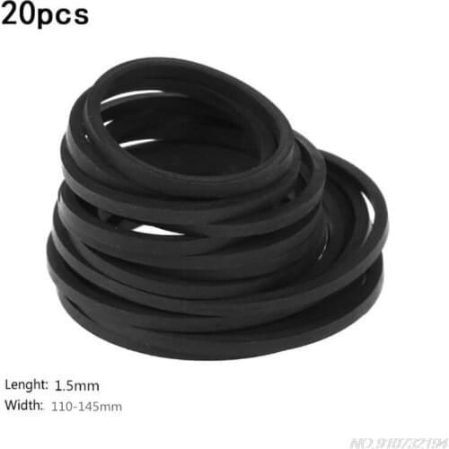 20Pcs 40-65/75-100/110-145mm Mix Cassette Tape Machine Square Belt Universal Repair Belt Square Cross-Section1.5mm D09 20