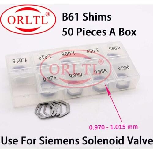 50 Piece B61 Shims For Simens Solenoid Valve 03L130277C Piezo Injector Gasket Washers B61 For A2C59517051 03L130277S