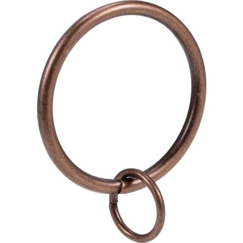 Uxcell 7Pcs Curtain Ring Metal 37mm Inner Dia Drapery Ring for Curtain Rods Copper for Holding Curtains and Window Curtains