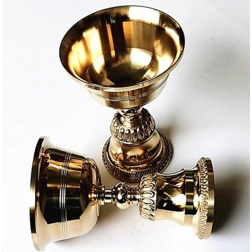 Buddhist Supplies Buddha for The Lamp Copper Candle Holder Changming Lamp Butter Lamp Holder High Lamp Candl